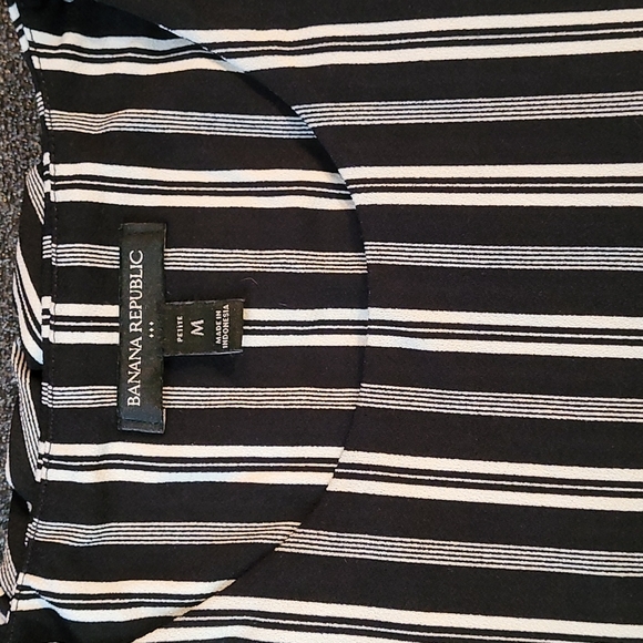 Banana Republic Black and White Striped Dress, Medium - Picture 2 of 2